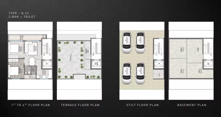 2 BHK Apartment Floor Plan