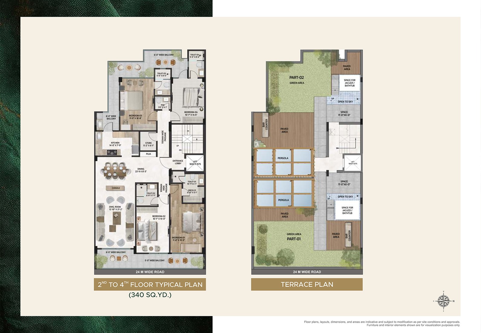 105 -150 Sq.Yd. Floor Plan