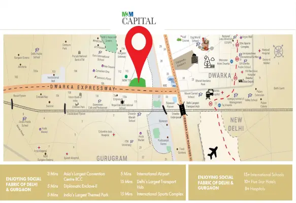 M3M Capital Location Map