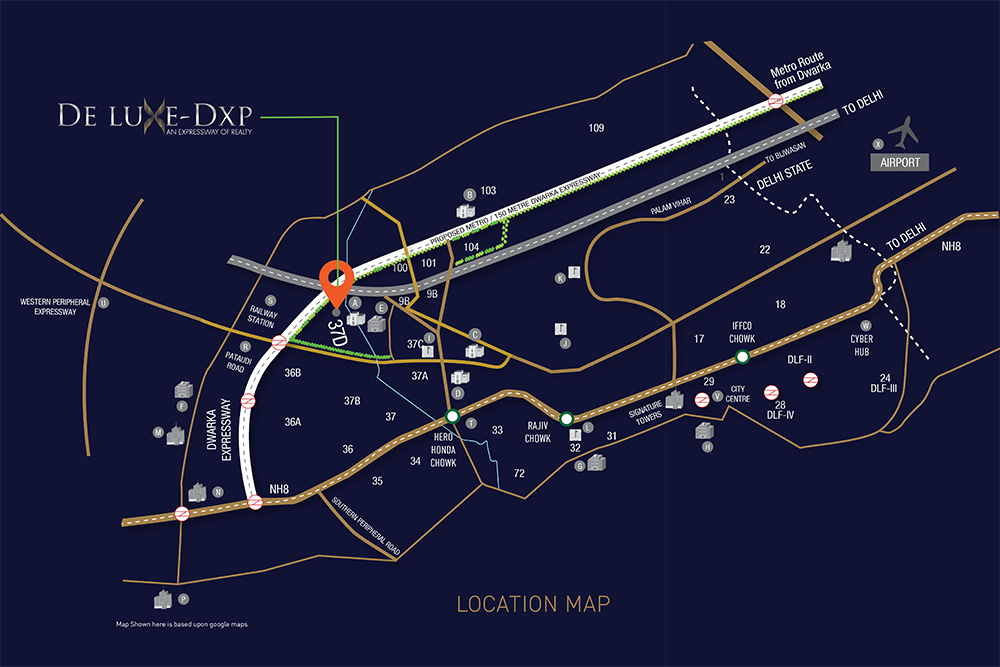 Signature Global De Luxe DXP Location Map