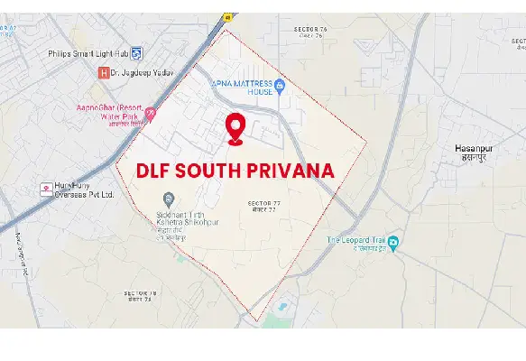 DLF Privana South Location Map