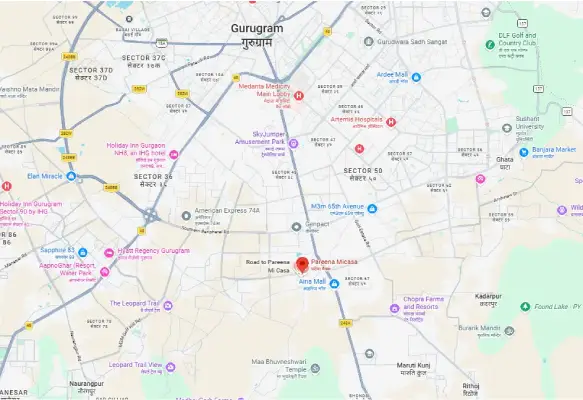 Pareena Mi Casa Location Map